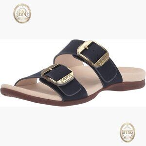 Full Grain Leather Slide Sandals with Orthotic Arch Support